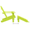 Grüner Adirondack-Gartenstuhl mit Hocker Decsuk Vollholz Fichte
