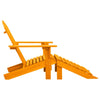 Oranger Adirondack-Gartenstuhl mit Hocker von Decsuk (sechs)
