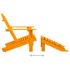 Oranger Adirondack-Gartenstuhl mit Hocker von Decsuk (sechs)