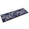 Blauer abwaschbarer Küchenteppich Bigan 60x180cm (Coffee)