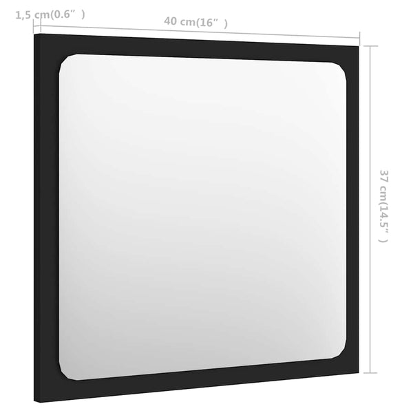 Schwarzer Badmöbel-Set Dovi 2-teilig (Spanplatte)