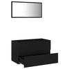 Badezimmermöbel-Set Arames schwarz (2-teilig, Holz)