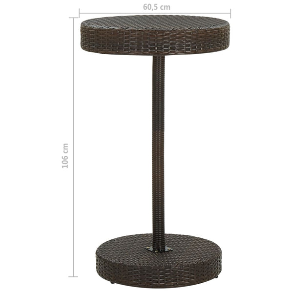 Braune Outdoor-Bar-Set Ulises 3-teilig (Polyrattan)