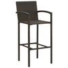 Braune Outdoor-Bar-Set Ulises 3-teilig (Polyrattan)