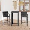 Harmaa ulkobaariryhmä Gruiea 3-osainen (käsinojilla polyrottinki)