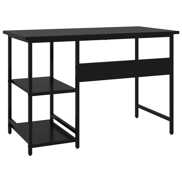 Schwarzer Computertisch Samaila 105x55x72cm (MDF/Metall)