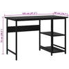 Schwarzer Computertisch Samaila 105x55x72cm (MDF/Metall)