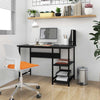 Schwarzer Computertisch Samaila 105x55x72cm (MDF/Metall)