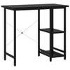 Schwarzer Computertisch Toedor 80x40x72cm (MDF/Metall)