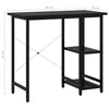 Schwarzer Computertisch Toedor 80x40x72cm (MDF/Metall)