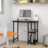 Schwarzer Computertisch Toedor 80x40x72cm (MDF/Metall)