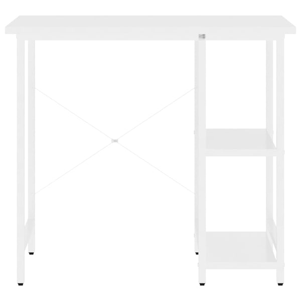 Valkoinen tietokonepöytä Toedor 80x40x72cm (mdf/metalli)