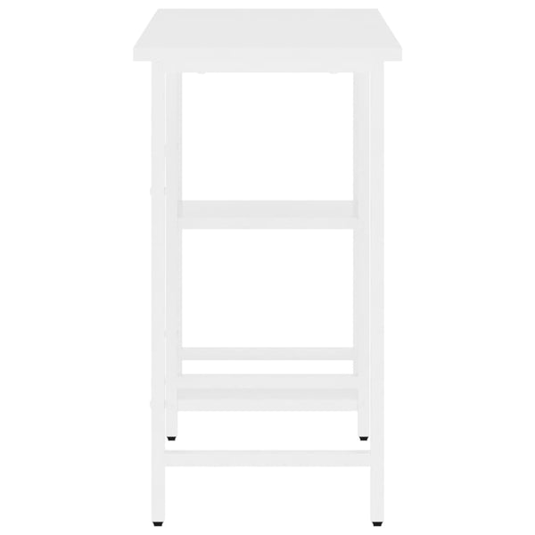 Valkoinen tietokonepöytä Toedor 80x40x72cm (mdf/metalli)