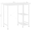 Valkoinen tietokonepöytä Toedor 80x40x72cm (mdf/metalli)