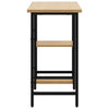 Schwarz-heller Eichenholz Schreibtisch Toedor 80x40x72cm (MDF/Metall)
