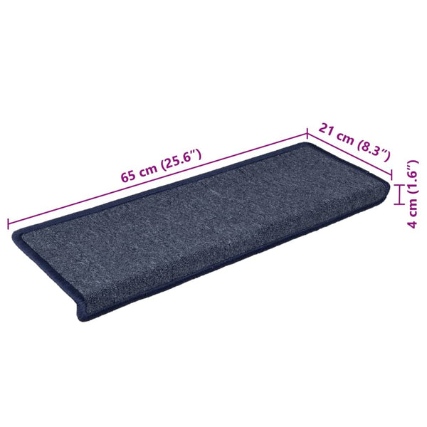 Graue und blaue Treppenmatten Dorul 65x21x4cm (15 St.)