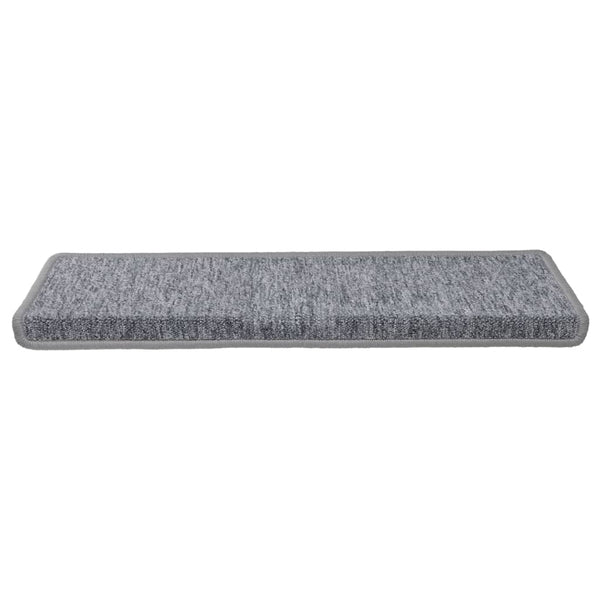 Treppenmatten Dorul, weiß und grau, 65x21x4cm (15 Stück)
