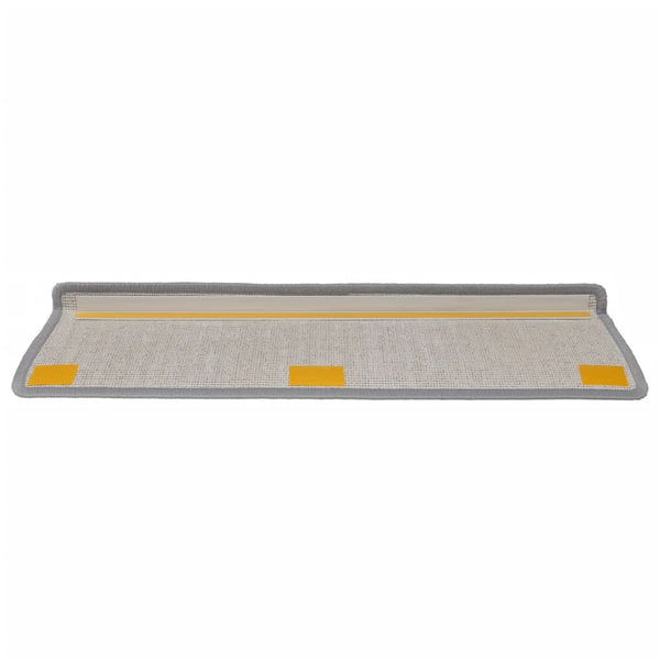Treppenmatten Dorul, weiß und grau, 65x21x4cm (15 Stück)