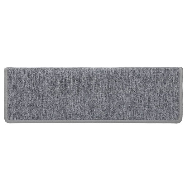 Treppenmatten Dorul, weiß und grau, 65x21x4cm (15 Stück)