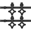 Schwarzes Schiebetür-Montageset Pahonia 200 cm (2 St.)