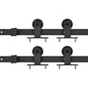 Schwarzes Schiebetür-Montageset Nichiforos 183cm (2 St.)