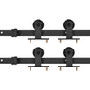 Schiebetürbeschlagset Nichiforos 200 cm, schwarz (2 Stk.)