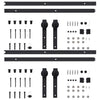 Schwarzes Schiebetür-Montageset Exevie 183cm (2 Stück)