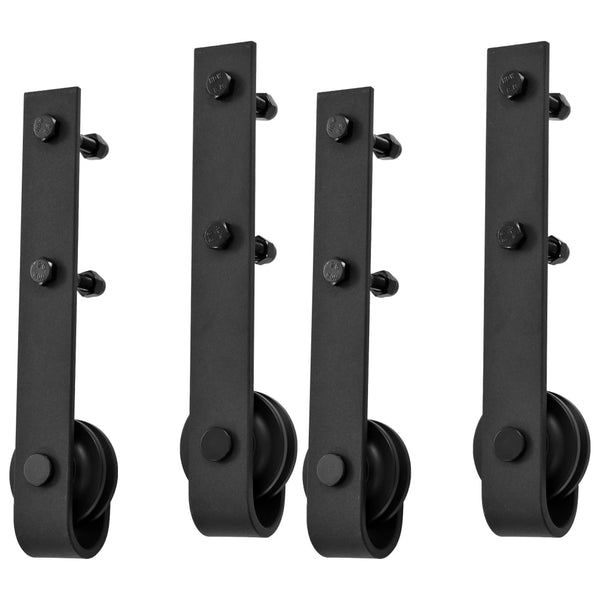Schwarzes Schiebetür-Montageset Exevie 183cm (2 Stück)
