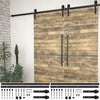 Schwarzes Schiebetür-Montageset Exevie 183cm (2 Stück)