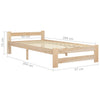 Bettgestell Carani 90x200cm (Kiefer)