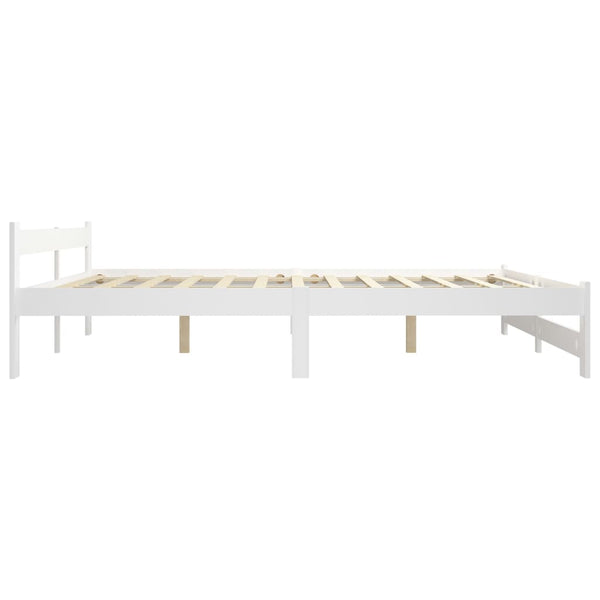 Weißes Bettgestell Carani 200x200cm (Kiefer)