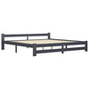 Dunkelgraues Bettgestell Carani 200x200cm (Kiefer)