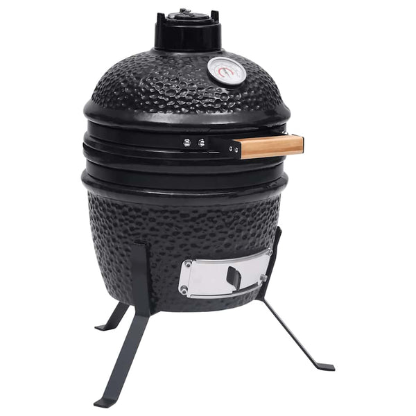 Schwarzer Kamado 2-in-1 Grill/Smoker Keramik Duc 56cm