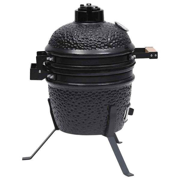 Schwarzer Kamado 2-in-1 Grill/Smoker Keramik Duc 56cm