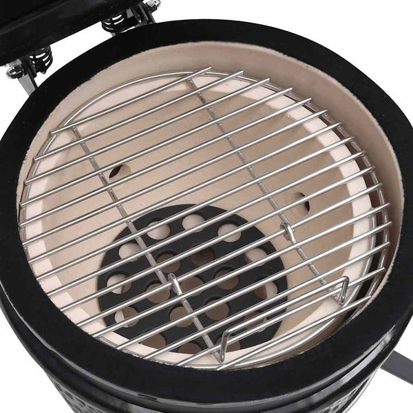 Schwarzer Kamado 2-in-1 Grill/Smoker Keramik Duc 56cm