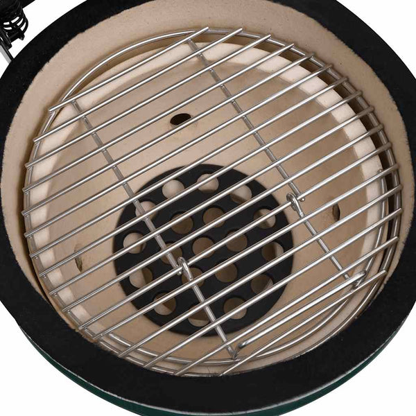 Grüner Kamado 2-in-1 Grill/Smoker Keramik Duc 56cm