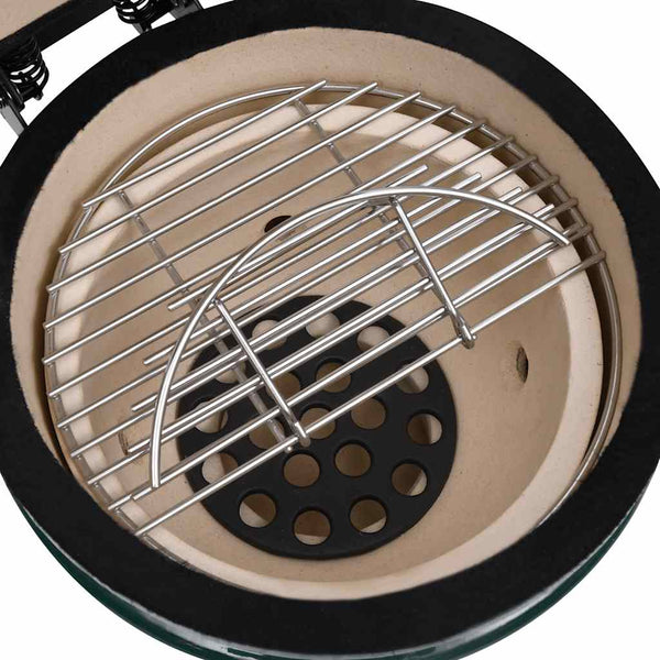 Grüner Kamado 2-in-1 Grill/Smoker Keramik Duc 56cm