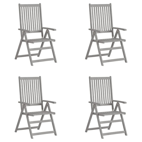 Graue Gartenstühle Vienita (4 Stück Akazienholz)