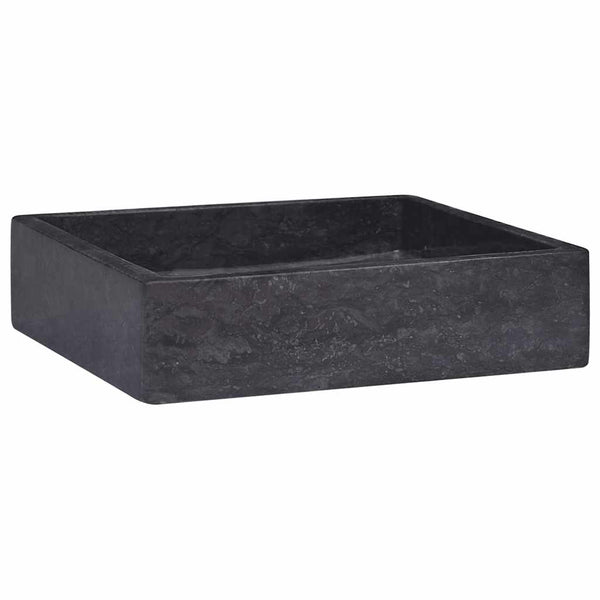 Schwarzes Waschbecken Albumita 40x40x10cm (Marmor)