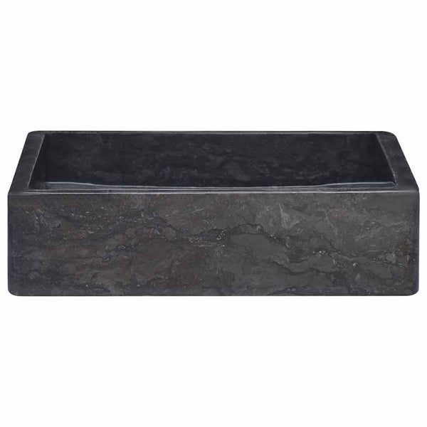 Schwarzes Waschbecken Albumita 40x40x10cm (Marmor)
