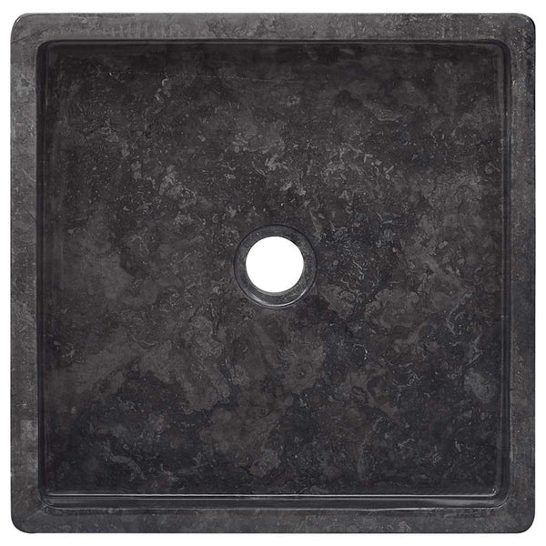 Schwarzes Waschbecken Albumita 40x40x10cm (Marmor)