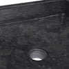 Schwarzes Waschbecken Albumita 40x40x10cm (Marmor)