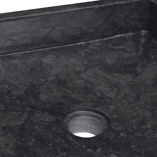 Schwarzes Waschbecken Albumita 40x40x10cm (Marmor)