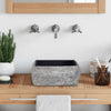 Schwarzes Waschbecken Alfons 30x30x13cm (Marmor)