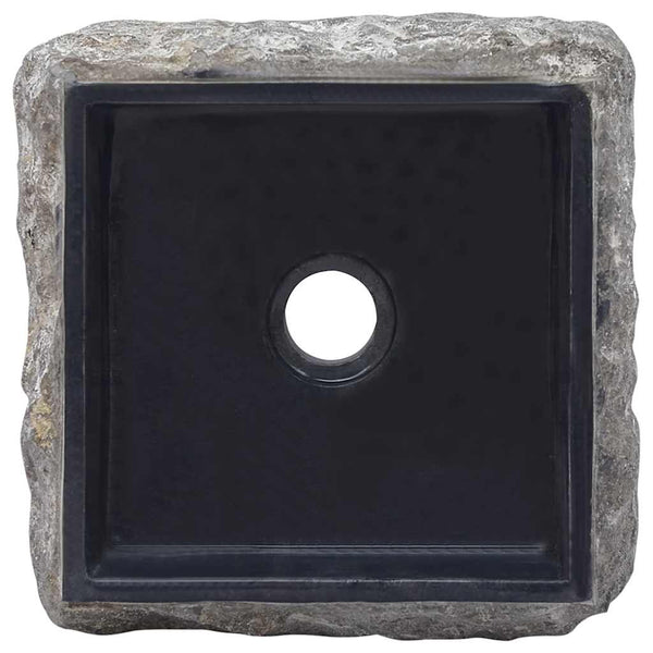 Schwarzes Waschbecken Alfons 30x30x13cm (Marmor)
