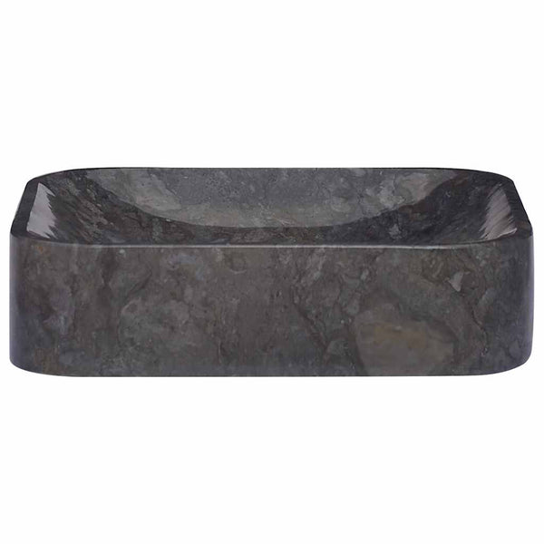 Schwarzes Waschbecken Borigyuri 40x40x10cm (Marmor)