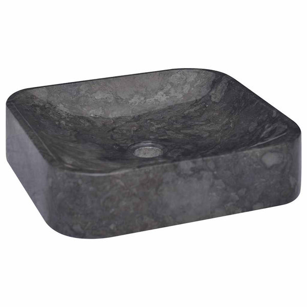 Schwarzes Waschbecken Borigyuri 40x40x10cm (Marmor)