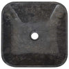 Schwarzes Waschbecken Borigyuri 40x40x10cm (Marmor)