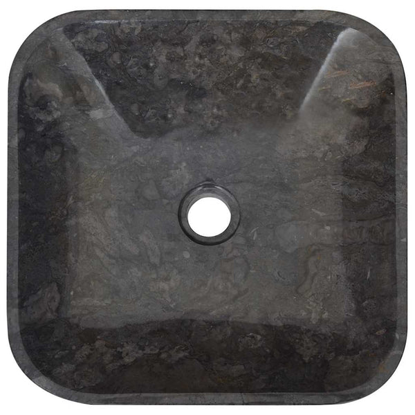 Schwarzes Waschbecken Borigyuri 40x40x10cm (Marmor)