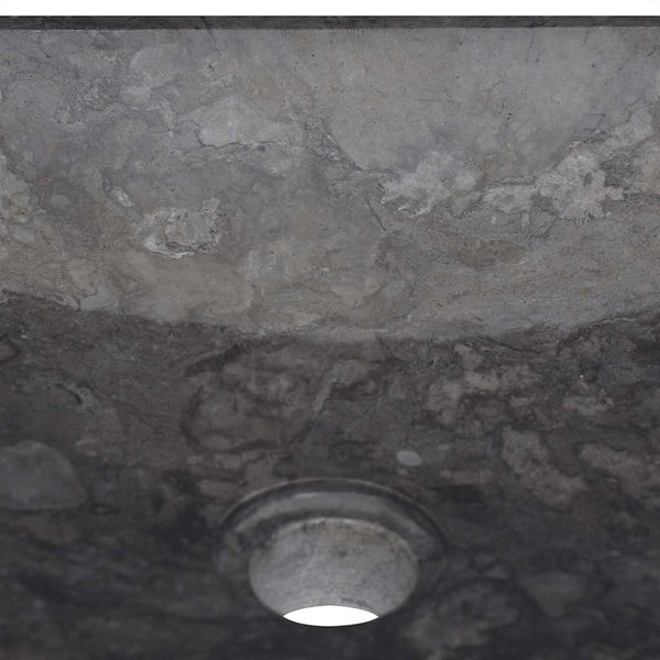 Schwarzes Waschbecken Borigyuri 40x40x10cm (Marmor)